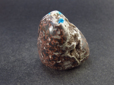 Cavansite on Stilbite Tumbled Stone From India - 1.4" - 29.1 Grams