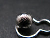 4.56 Billion Years Old Meteorite!!. Muonionalusta Meteorite Round Ball Silver Pendant from Sweden - 0.7"