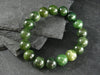 Jade Nephrite Genuine Bracelet ~ 7 Inches ~ 12mm Round Beads