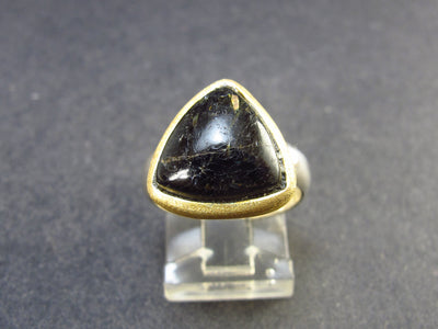 Nuumite Nuummite Sterling Silver Ring from Greenland - Size 6.75 - 6.18 Grams