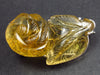 Carved Natural Delicate Unheated Citrine Flower 925 Silver Brooch Pin Pendant - 2.1"