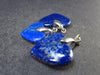 Lot of 3 Natural Indigo Blue Lapis Lazuli Heart Pendants from Afghanistan