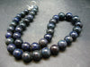 Rare Black Opal Beads Necklace From Australia - 19.7"