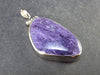 Lilac Stone!!! Stunning Silky Charoite Sterling Silver Pendant From Russia - 1.9" - 12.7 Grams