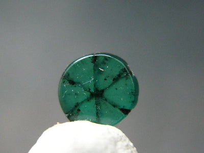 Beautiful Rare Gem Trapiche Emerald From Colombia - 0.49 Carats - 5.8x5.4mm