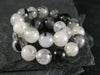 Tourmalinated Quartz w/ Black Tourmaline Genuine Bracelet ~ 7 Inches ~ 8mm Round Beads