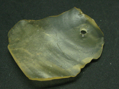 Gem Libyan Desert Glass Tektite Free Form Pendant From Libya - 1.4" - 4.5 Grams