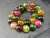 Watermelon Bicolor Tourmaline Genuine Bracelet ~ 6.5 Inches ~ 8mm Round Beads