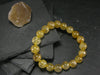 Rutilated Quartz Genuine Bracelet ~ 7 Inches ~ 10mm Round Beads