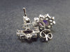 Rich Purple Amethyst Faceted Stud Earrings In Sterling Silver with CZ from Brazil - 4.56 Grams