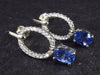 Natural Faceted Tanzanite 925 Sterling Silver Jewelry Set Ring Earring Pendant with CZ - 5.3 Grams