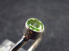 Cute Natural Gemmy Faceted Peridot Olivine Sterling Silver Ring - Size 6 - 1.53 Grams