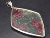 Stunning Natural AAA Quality Eudialyte Stones Gem 925 Silver Pendant from Russia - 4.1"