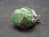 Tsavorite Gem Green Garnet Sterling Silver Pendant From Tanzania - 1.0" - 9.1 Grams