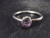 Natural Raw Gemmy Amethyst Crystal Sterling Silver Ring from Brazil - Size 5.5