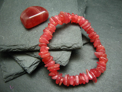 Rhodochrosite Genuine Bracelet ~ 7 Inches ~ 10mm Tumbled Beads