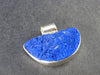 Deep Blue Evening Sky Above Desert!! Saturated Royal Blue Rough Azurite Sterling Silver Pendant - 1.3" - 9.9 Grams