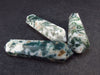 Tree Agate!! Lot of 3 Natural Moss Agate Pencil Point Pendants From USA