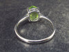 Cute Natural Faceted Peridot Olivine Rhodium Plated Sterling Silver Ring - Size 6.5 - 1.57 Grams
