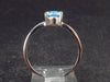 Natural Oval Shaped Facetted Blue Topaz Crystal Sterling Silver Ring - 1.62 Grams - Size 8.25