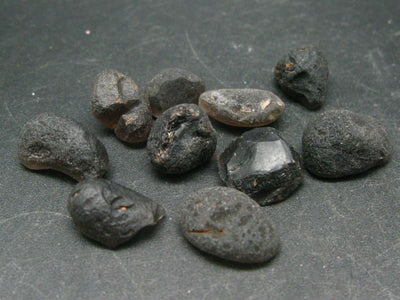 Lot of 10 Rare Saffordite Cintamani Stone Pseudotektites from Arizona USA - 77.5 Carats