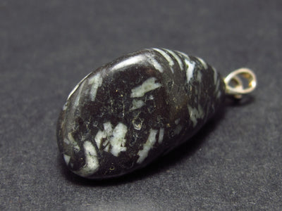 Pine Kernels Stone!! Pinolite Pinolith Silver Pendant from Austria - 1.5"