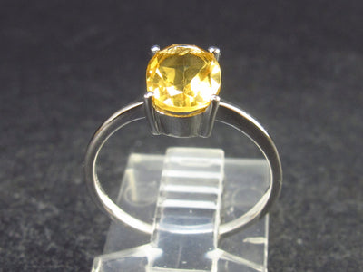 Stone of Success!! Natural Golden Yellow Citrine Sterling Silver Ring - Size 5.25 - 1.32 Grams