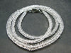Rare Clear Petalite Necklace Beads From Brazil - 18" - Rondelle beads