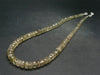 Gem Libyan Desert Glass Tektite Necklace Beads from Libya - 19" - 6mm Beads