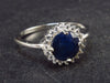 Natural Faceted Round Dark Blue Sapphire 925 Sterling Silver Jewelry Set Ring Stud Earring Pendant with CZ - 6.9 Grams