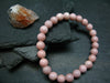 Intense Pink Calcite Genuine Bracelet ~ 7 Inches ~ 8mm Round Beads