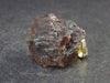 Rare Gem Etched Spessartine Garnet Crystal Pendant in SS From Brazil - 0.9" - 8.0 Grams