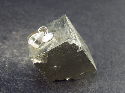 Perfect Pyrite Silver Pendant from Spain - 0.9" - 13.1 Grams