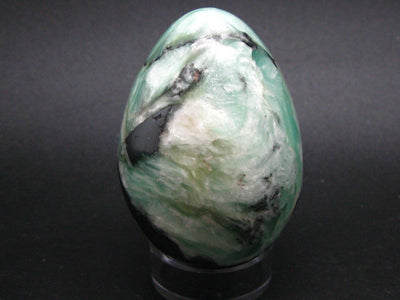 Russian Treasure from the Earth!! Pastel Emerald-Green Noble Talc Egg from Russia - 194 Gram - 2.6"