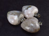 Lot of 3 Natural Puffed Heart Cherry Blossom Agate Pendant from Madagascar