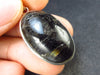 Very Rare Sterling Silver Nuumite Nuummite Pendant From Greenland - 1.6" - 7.83 Grams