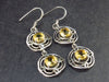 Stone of Success!! Handcrafted Faceted Golden Yellow Citrine 925 Sterling Silver Drop Earrings - 1.8"