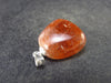 Sunstone Tumbled Crystal Silver Pendant From India - 0.9" - 4.05 grams