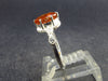 Faceted Orange Kyanite Crystal Silver Ring From Brazil - 2.2 Grams - Size 6.25