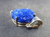 Deep Blue Evening Sky Above Desert!! Saturated Royal Blue Rough Azurite Sterling Silver Pendant - 1.2" - 8.2 Grams