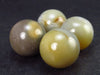 Lot of 4 Natural Brown Agate Round Spheres - 43.5 Grams