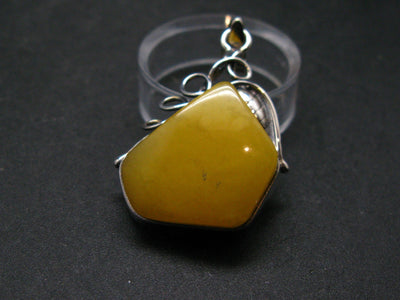Nature’s Time Capsule!! Natural Butterscotch Color Baltic Amber 925 Silver Pendant - 1.9"