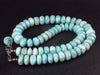 Larimar Necklace Beads From Dominican Republic - 18.5" - 75 Grams