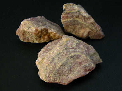 Lot of Three Raw Natural Rhodochrosite Crystal from Argentina