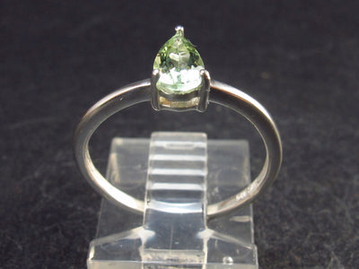 Cute Delicate Genuine Facetted Aquamarine Gem Sterling Silver Ring - Size 6.5 - 1.13 Grams