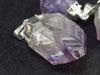 Lot of 3 Natural Raw Amethyst Pendants from Brazil - 24.5 Grams