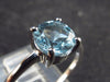 Natural Round Shaped London Blue Topaz Crystal Sterling Silver Ring - Size 5 - 1.21 Grams