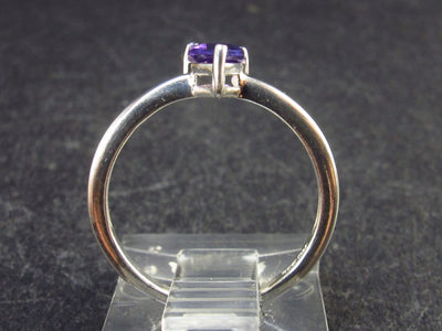 Siberian Amethyst!! Natural Faceted Rich Purple Color Amethyst Sterling Silver Ring - 1.05 Grams - Size 4