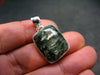 Natural Polished Seraphinite Clinochlore Angels Wings Silver Pendant from Russia - 1.2" - 6 Grams