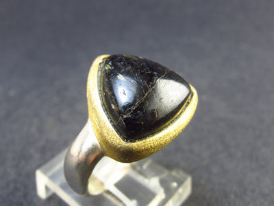 Nuumite Nuummite Sterling Silver Ring from Greenland - Size 6.75 - 6.18 Grams